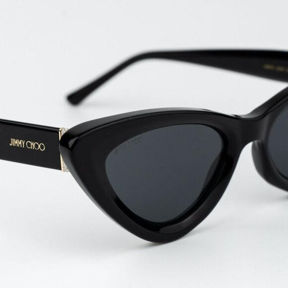 Jimmy Choo Women Sunglasses Black Grey Cat Eye ADDY/S 0807 BRAND NEW - Picture 9 of 14